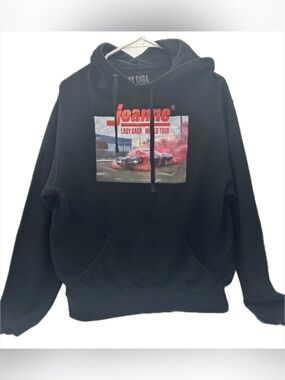 Lady Gaga Official Joanne World Tour Sweatshirt Hoodie Black Unisex Size XL